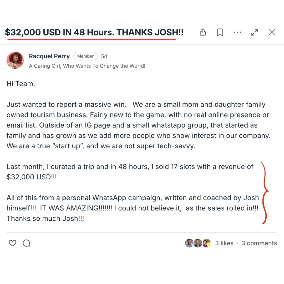 Racquel Perry result screenshot