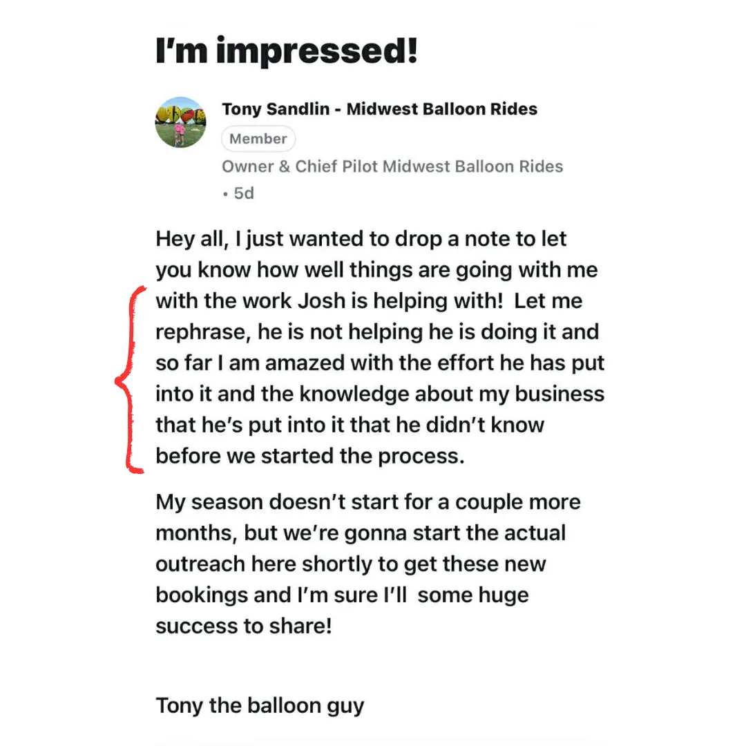 Tony Sandlin result screenshot